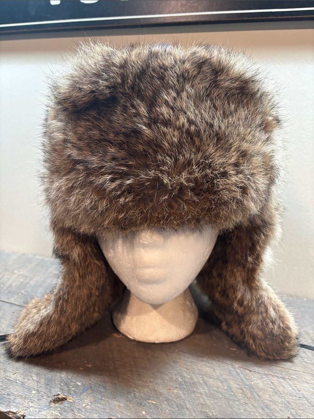 Vintage rabbit Fur Trapper Hat